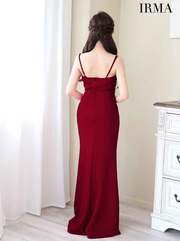画像4: 【IRMA/イルマ】フロントジップ/ ノースリーブ/ ビジュー/ スリット/ マーメイド/ ロングドレス/ キャバドレス long【HC02】