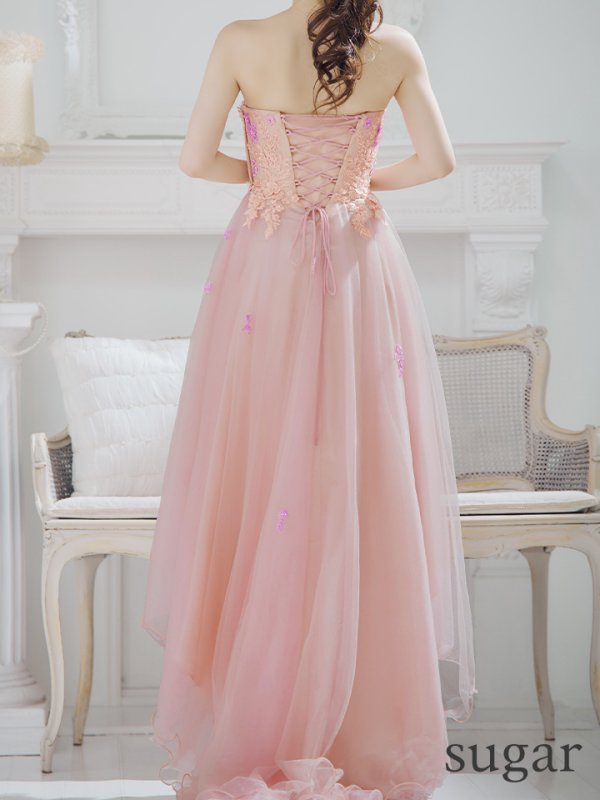 画像17: 【JEAN MACLEAN/ジャンマクレーン】ベア/ ビーズ/ 刺繍/ テールカット/ チュール/ Aライン/ フレア/ ショートインロング/ ロングドレス/ キャバドレス long【HC02】