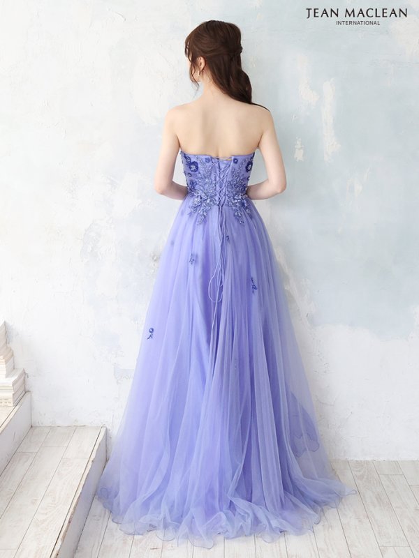 画像5: 【JEAN MACLEAN/ジャンマクレーン】ベア/ ビーズ/ 刺繍/ テールカット/ チュール/ Aライン/ フレア/ ショートインロング/ ロングドレス/ キャバドレス long【HC02】