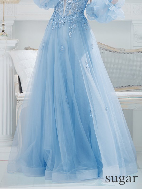 ブルー  モデル:ゆめ 身長:160cm:Mサイズ