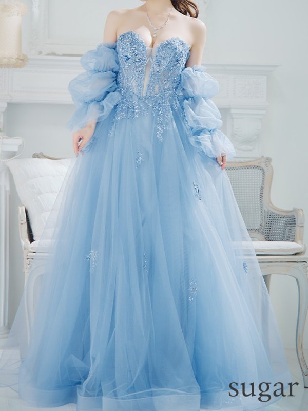 ブルー  モデル:ゆめ 身長:160cm:Mサイズ