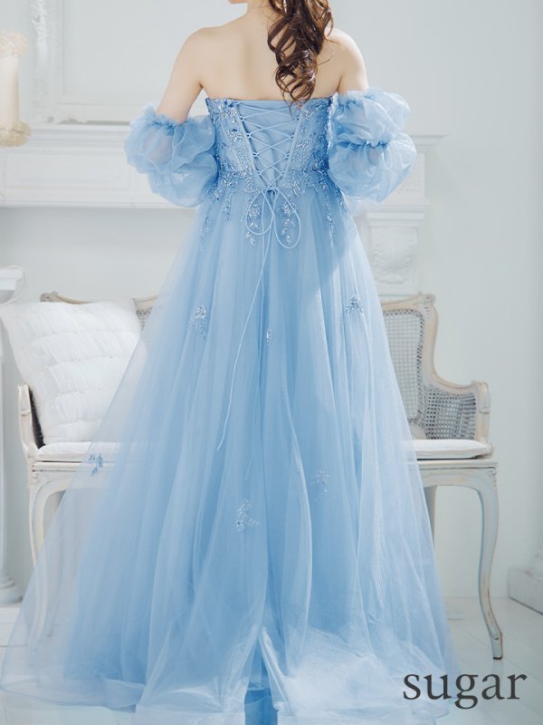 ブルー  モデル:ゆめ 身長:160cm:Mサイズ