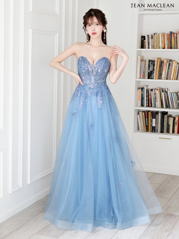 ブルー  モデル:ゆめ 身長:160cm:Mサイズ