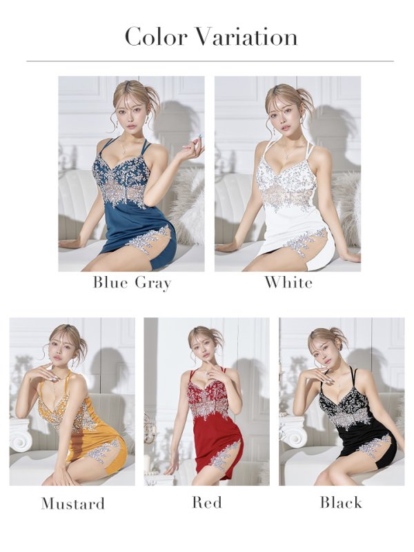 画像24: sugarオリジナルカラー・XSサイズあり【IRMA/イルマ】ビジュー/ シアー/ キャミソール/ タイト/ ミニドレス/ キャバドレス【HC02】