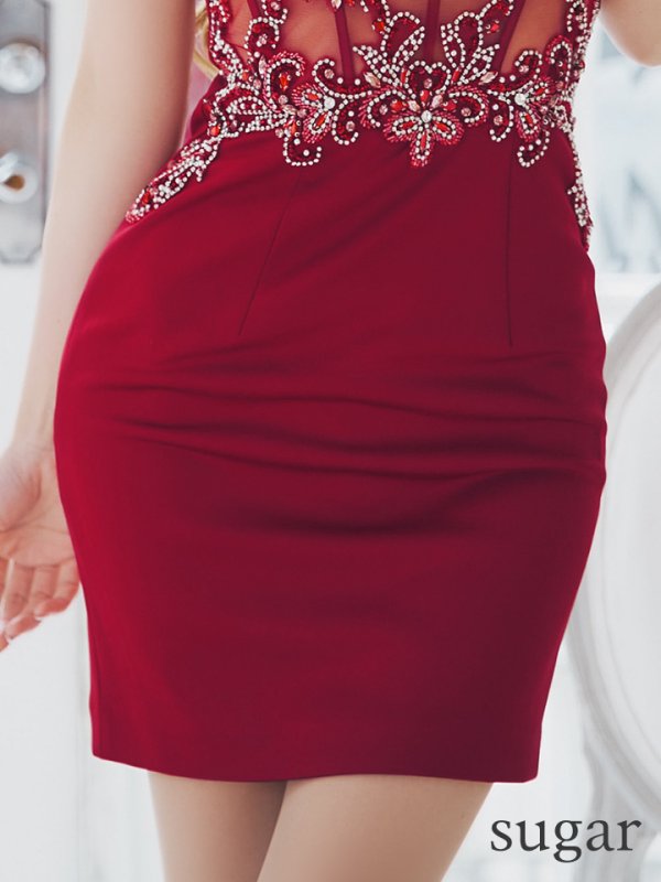 画像11: XSサイズあり【IRMA/イルマ】ウエストシアー/ 刺繍/ ビジュー/ キャミソール/ タイト/ ミニドレス/ キャバドレス【HC02】