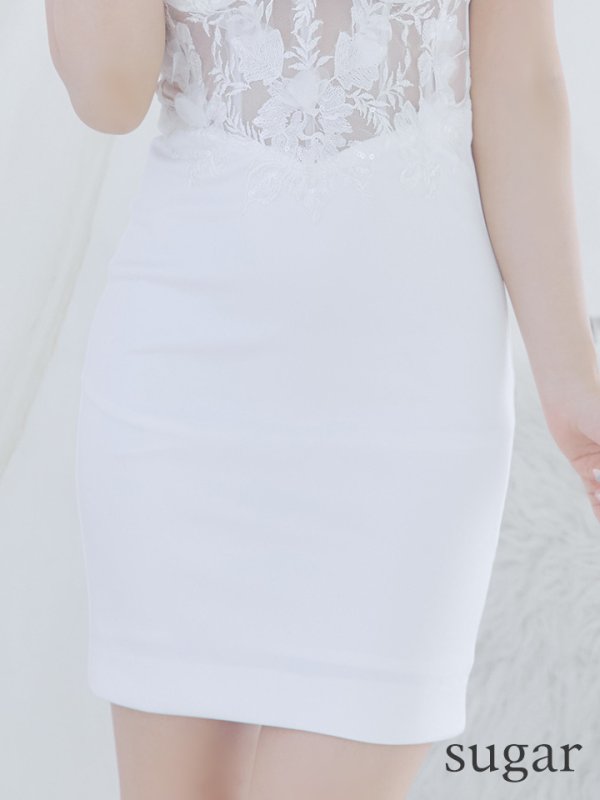 画像11: XSサイズあり【IRMA/イルマ】チュール/ ワンショルダー/ フラワー刺繍/ シアー/ タイト/ ミニドレス/ キャバドレス【HC02】