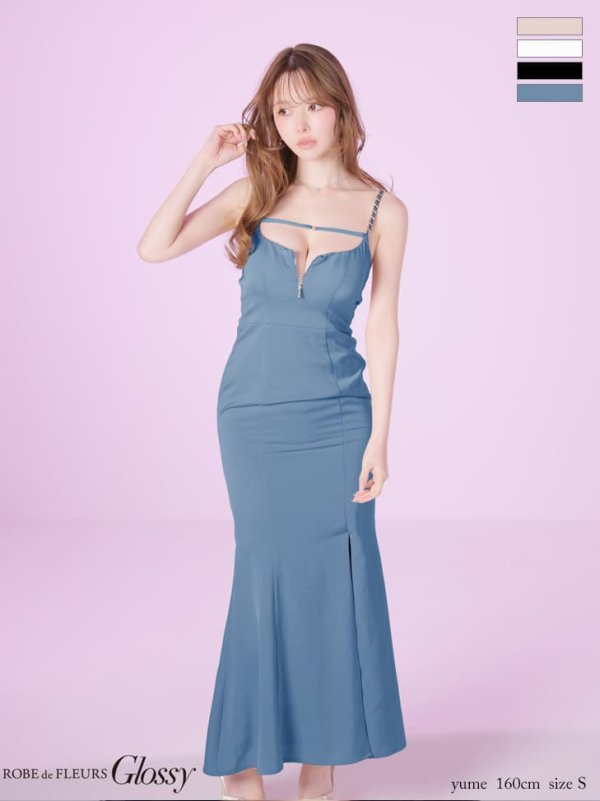 ブルー　モデル：ゆめ　身長：160cm　着用サイズ：Sサイズ