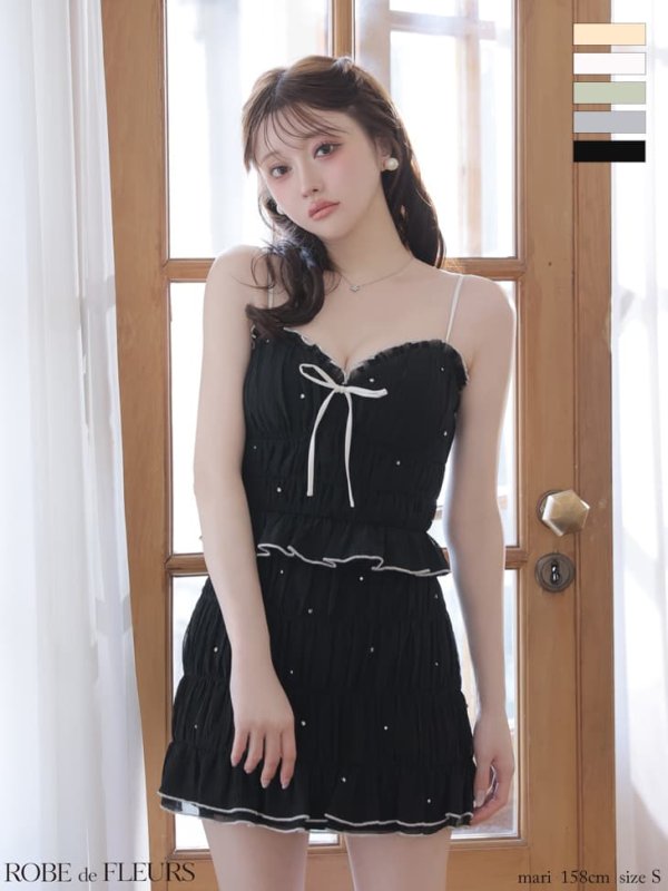 ブラック モデル：羽澄まり　身長：158cm　着用サイズ：Sサイズ