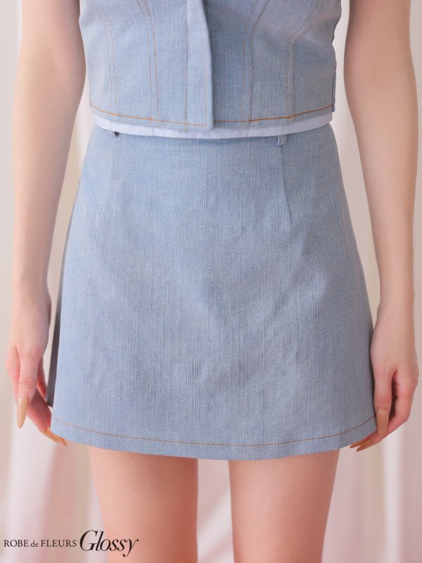 ブルー　モデル：しおん　身長：158cm　着用サイズ：Sサイズ