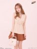 ベージュxブラウン　モデル：ゆめ　身長：160cm　着用サイズ：Sサイズ　