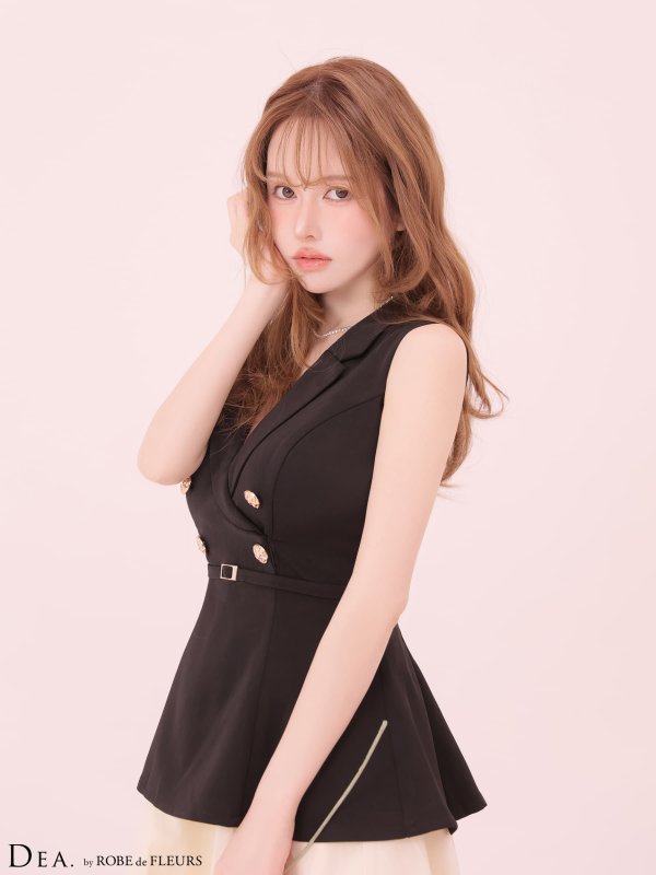 ブラックxアイボリー　モデル：ゆめ　身長：160cm　着用サイズ：Sサイズ　