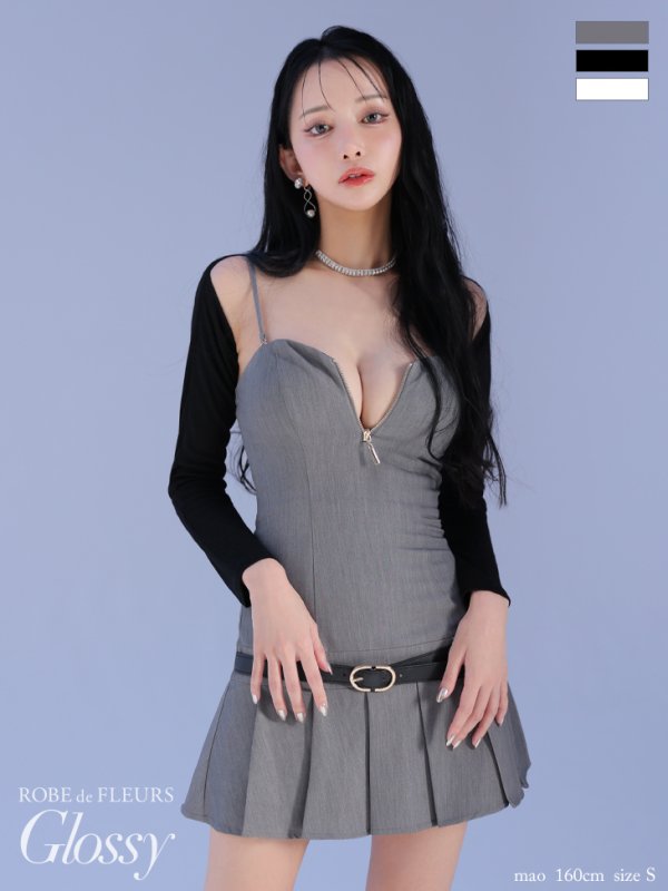 グレー モデル：まおちゃる　身長：158cm　着用サイズ：Sサイズ