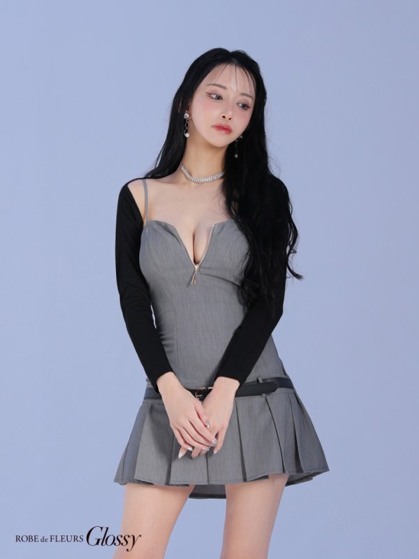 グレー モデル：まおちゃる　身長：158cm　着用サイズ：Sサイズ