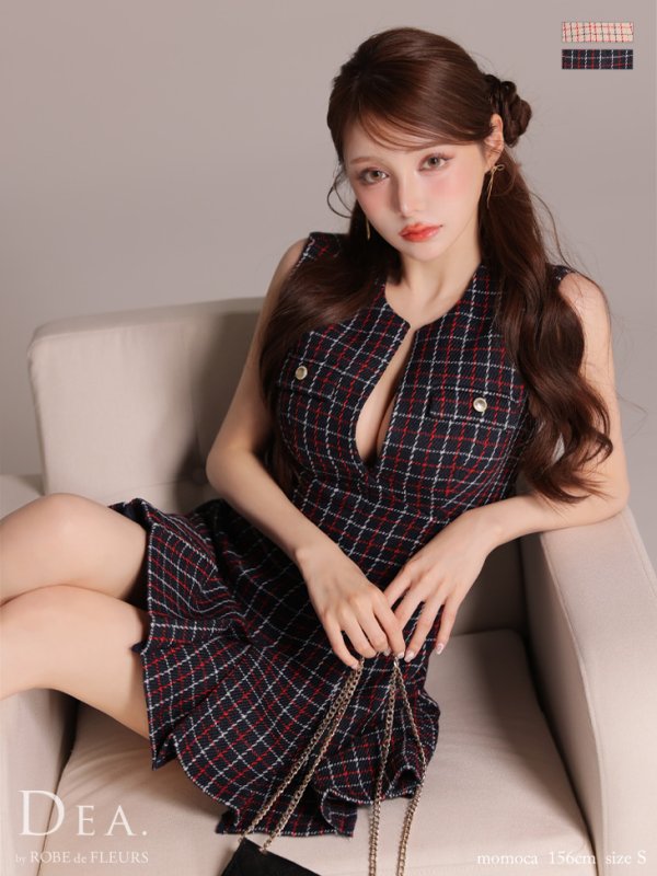ネイビー モデル：ももか　身長：156cm　着用サイズ：Sサイズ
