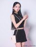 ブラック モデル：まおちゃる　身長：158cm　着用サイズ：Sサイズ