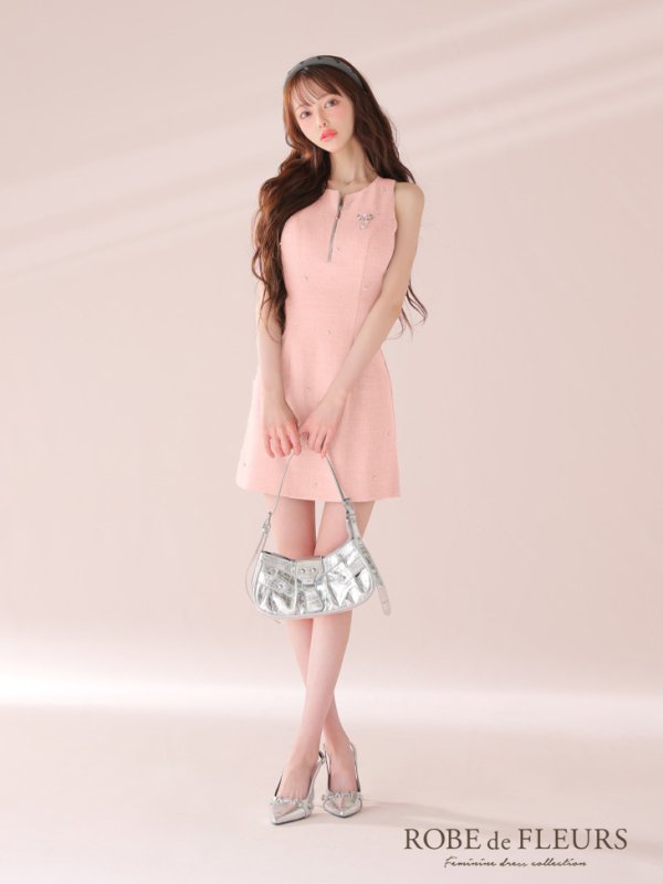 ピンク モデル:るい 身長:161cm 着用サイズ:Sサイズ