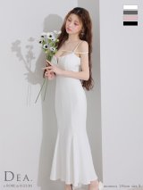 【予約商品/6月下旬発送予定】Lサイズあり【DEA./ディア】デコルテライン/ ストレッチ/ キルティング/ マーメイド/ ワンピース/ ミモレ丈/ マキシ丈/ ミディアムドレス/ キャバドレス long[OF2]