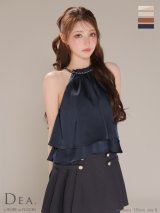 【予約商品/10月下旬発送予定】XSサイズあり【DEA./ディア】シフォン/ レイヤード/ フリル/ セットアップ/ フレア/ ミニドレス/ キャバドレス[OF08]