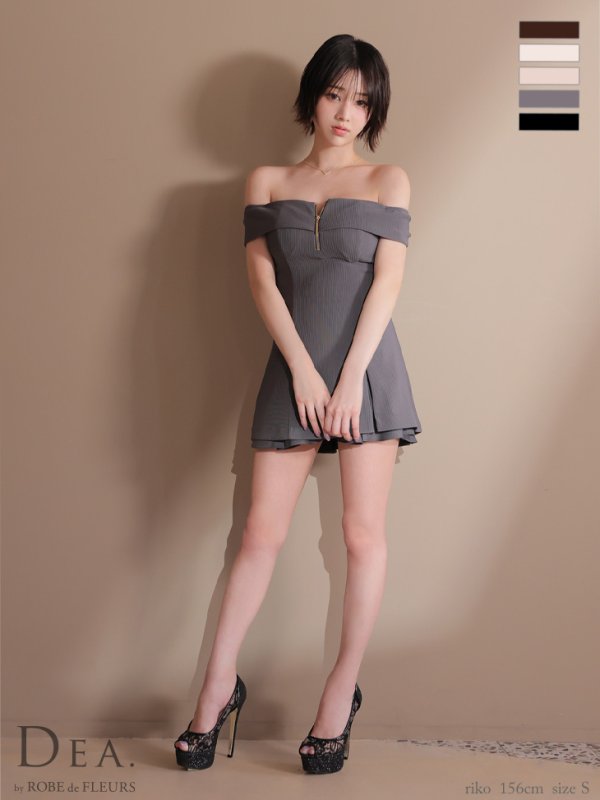 グレー　モデル：りこ　身長：156cm　着用サイズ：Sサイズ