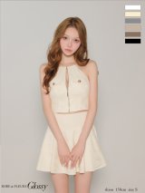 XSサイズあり【Glossy/グロッシー】チェックレース/ ツイル/ セットアップ/ フレア/ ミニドレス/ キャバドレス[OF08]