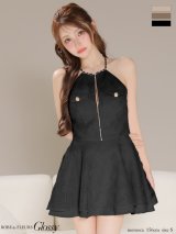 【予約商品/11月上旬発送予定】XSサイズあり【Glossy/グロッシー】チェックレース/ ツイル/ セットアップ/ フレア/ ミニドレス/ キャバドレス[OF08]