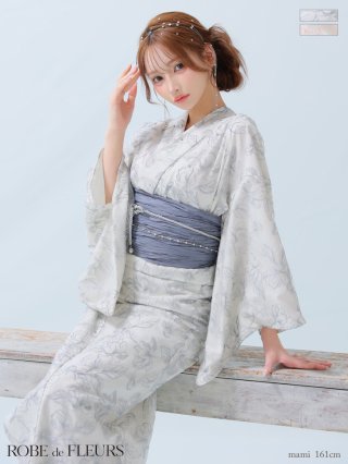 【ROBE de FLEURS/ローブドフルール】 Sheer floral embroidered lace/シアーフローラル刺繍レース浴衣 