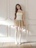 アイボリーxベージュ　モデル：まみ　身長：161cm　着用サイズ：Sサイズ