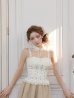 アイボリーxベージュ　モデル：まみ　身長：161cm　着用サイズ：Sサイズ