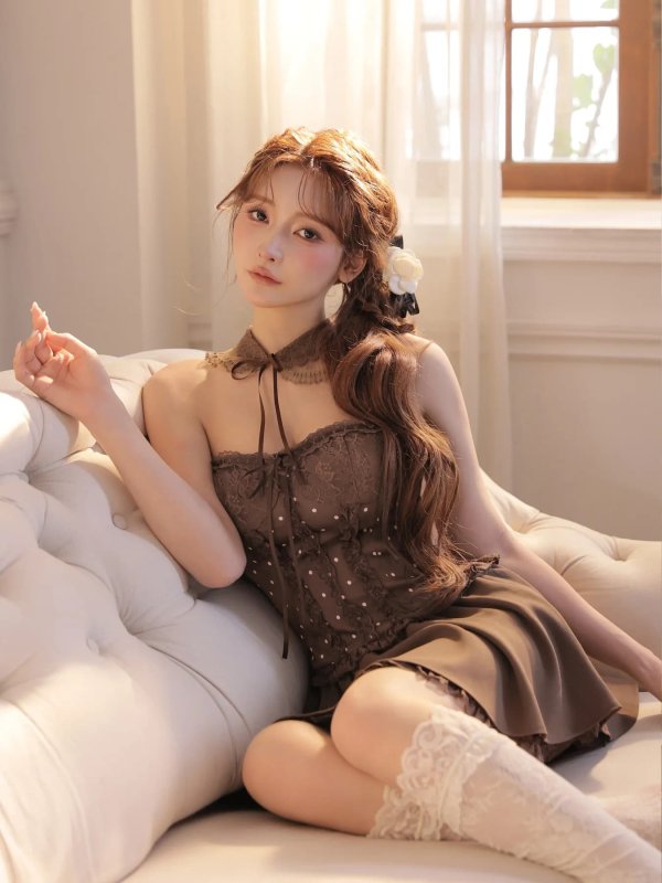 ブラウン　モデル：まみ　身長：161cm　着用サイズ：Sサイズ