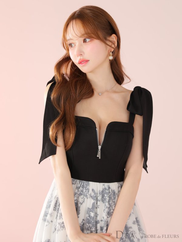 ブラック モデル：ゆめ　身長：160cm　着用サイズ：Sサイズ