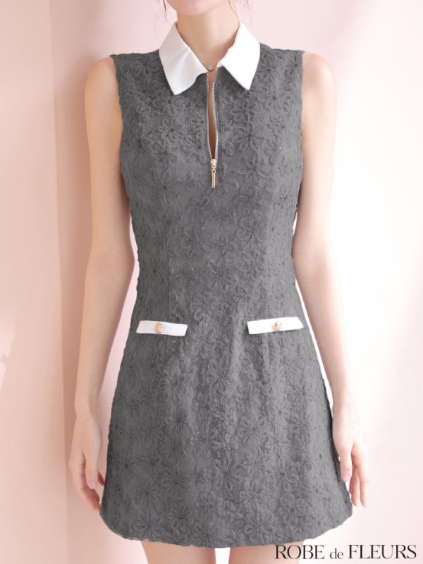 グレー　モデル：まりん　身長：164cm　着用サイズ：Sサイズ