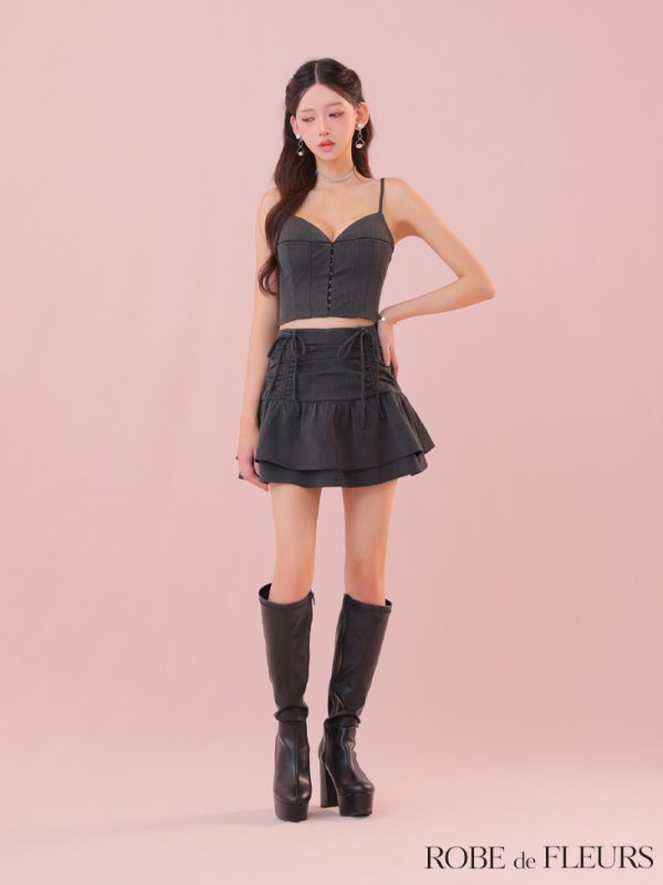 グレー モデル：ハニ　身長：162cm　着用サイズ：Sサイズ