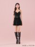 ブラック モデル：ハニ　身長：162cm　着用サイズ：Sサイズ
