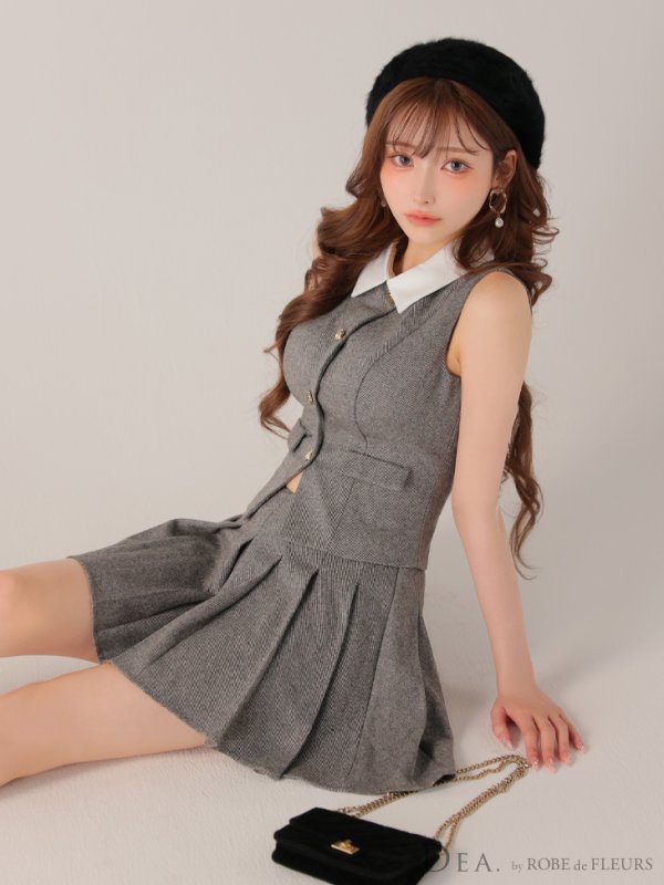 チャコールグレー　モデル：まみ　身長：161cm　着用サイズ：Sサイズ