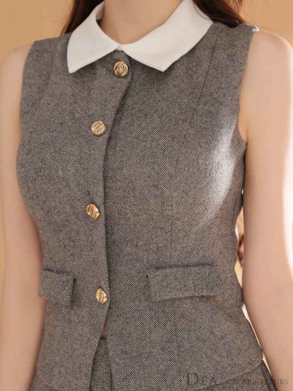 チャコールグレー　モデル：ももか　身長：156cm　着用サイズ：Sサイズ