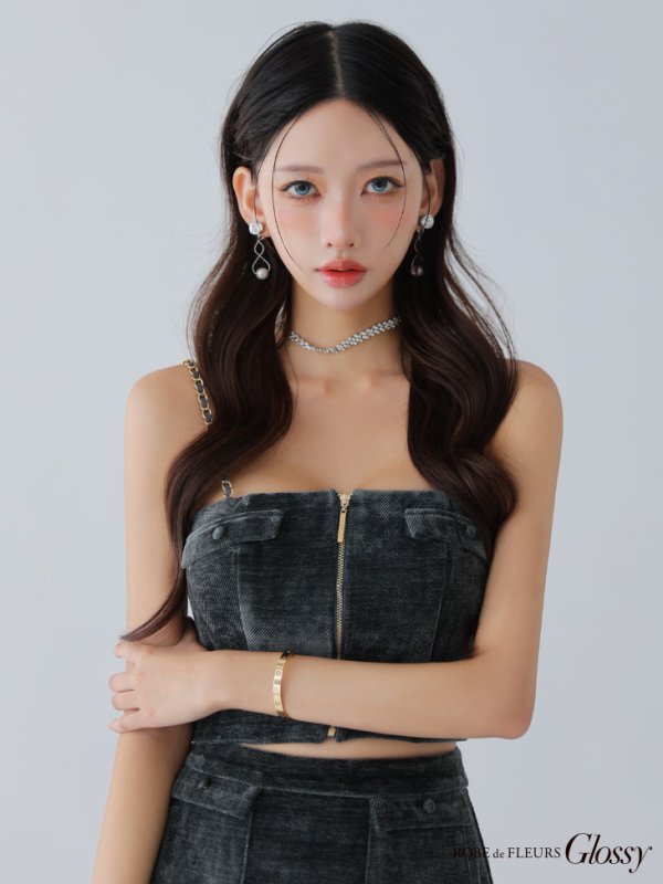 グレー　モデル：ハニ　身長：162cm　着用サイズ：Sサイズ