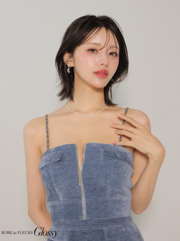 ブルー　モデル：りの　身長：157cm　着用サイズ：Sサイズ