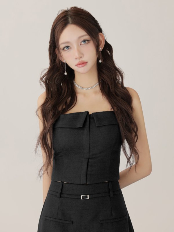 ブラック モデル：ハニ　身長：162cm　着用サイズ：Sサイズ