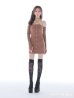 ブラウン モデル：らいか　身長：163cm　着用サイズ：Sサイズ