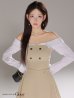 ベージュ モデル：ハニ　身長：162cm　着用サイズ：Sサイズ