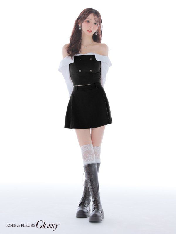 ブラック モデル：らいか　身長：163cm　着用サイズ：Sサイズ