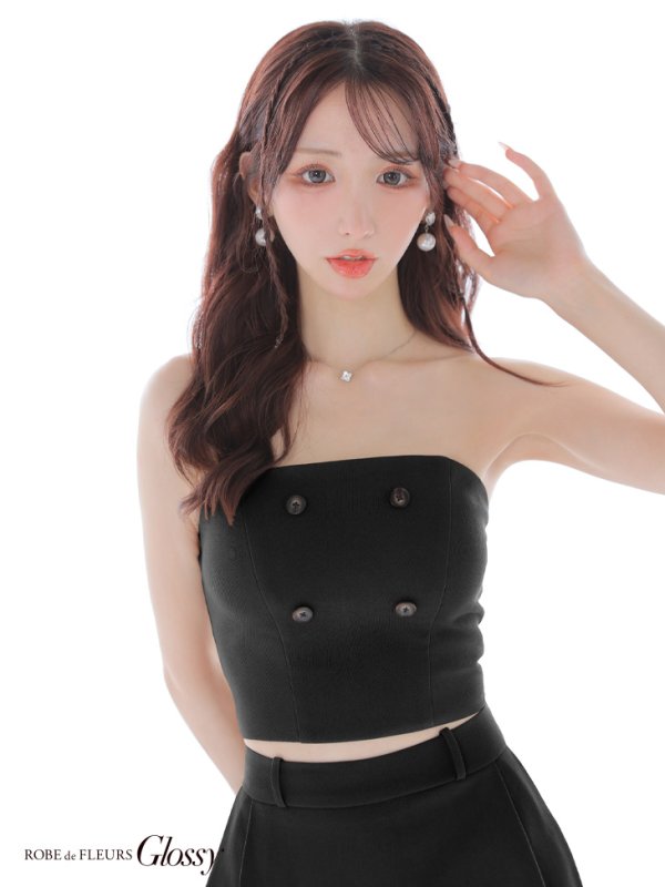 ブラック モデル：らいか　身長：163cm　着用サイズ：Sサイズ