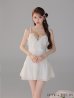 ホワイト　モデル：ももか　身長：156cm　着用サイズ：Sサイズ
