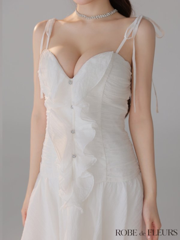 ホワイト　モデル：ももか　身長：156cm　着用サイズ：Sサイズ