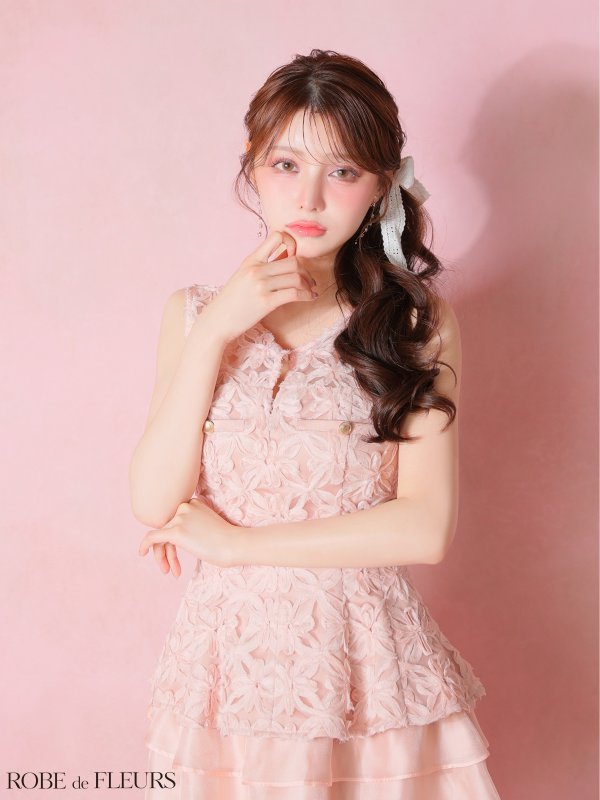 ピンクベージュ　モデル：ももか　身長：156cm　着用サイズ：Sサイズ