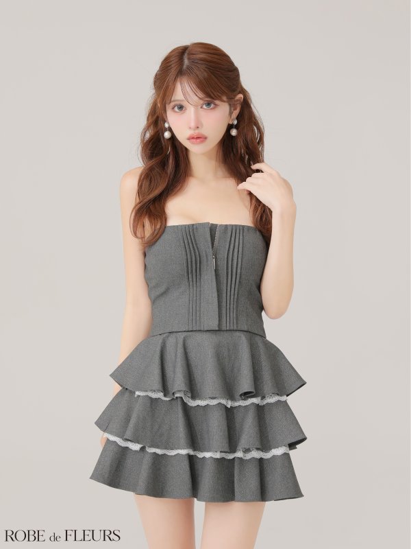 グレー　モデル：まりん　身長：164cm　着用サイズ：Sサイズ