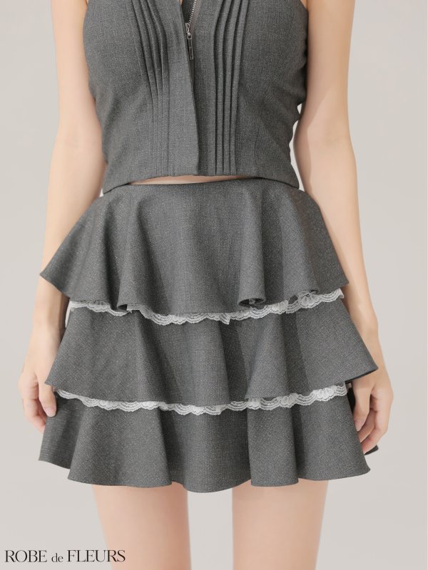 グレー　モデル：まりん　身長：164cm　着用サイズ：Sサイズ