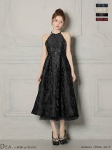 【予約商品/12月中旬発送予定】XS-Lサイズあり【DEA./ディア】ラメ/ ジャガード/ アメスリ/ フレア/ ミディアムドレス/ キャバドレス long[OF08]