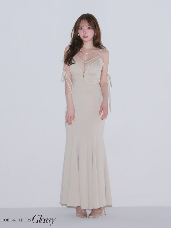 ベージュ　モデル：ゆめ　身長：160cm　着用サイズ：Sサイズ