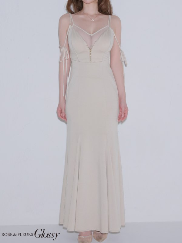 ベージュ　モデル：ゆめ　身長：160cm　着用サイズ：Sサイズ